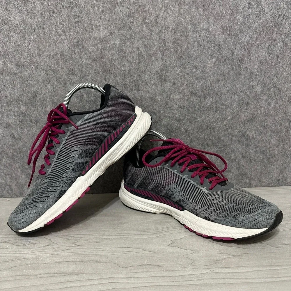 Brooks Ravenna 10 Women Running Shoes Gray‎ Fuchsia Athletic Sneakers Size 8.5
